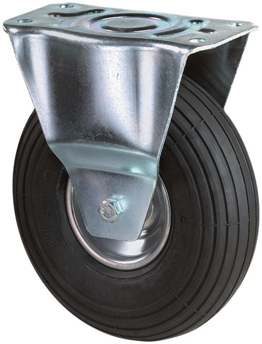 Luftrad Bockrolle mit Anschraubplatte Rillenprofil 200 mm 50 mm 235 mm 75 kg 105 mm 135 mm 55 mm