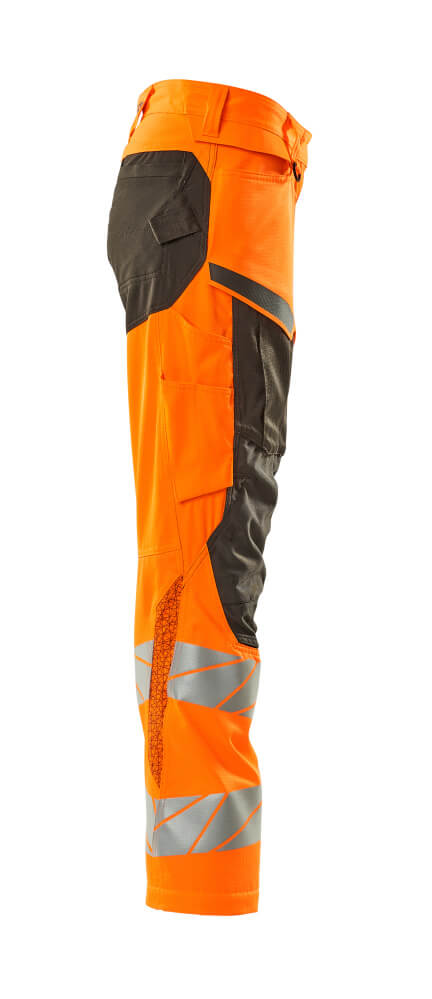 Damen-Passform DIAMOND Hose mit Knietaschen ACCELERATE SAFE Hi-vis Orange/Dunkelanthrazit 82C50