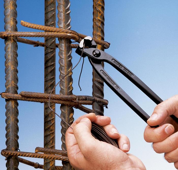 Monierzange poliert schwarz atramentiert 200 mm max. 1,8 mm max. 1,4 mm