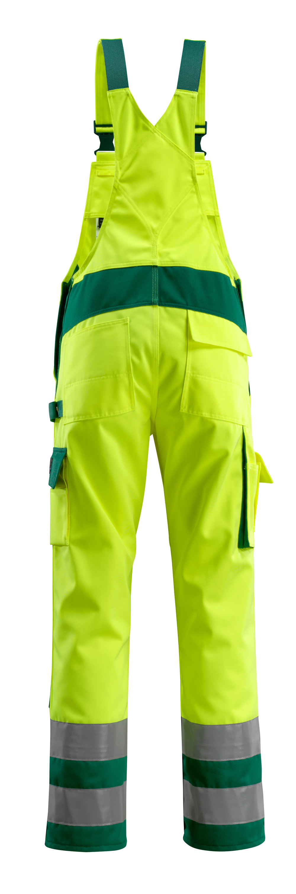 Latzhose mit Knietaschen SAFE COMPETE Hi-vis Gelb/Grün 82C46