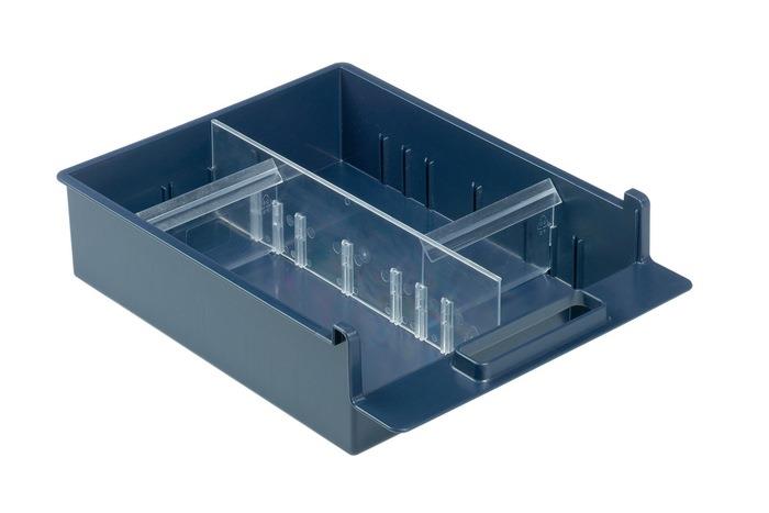 Regal-Schublade Regal-Schubl. 4-800/31 B.280xT.381xH.100mm f.31mm tiefe Regalböden blau a.PP f.Art.Nr.795619,795607,795608,795598 RAACO