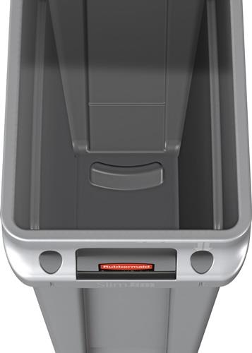 Wertstoffsammler 60l H635xB279xT558mm grau m.Lüftungskanälen RUBBERMAID