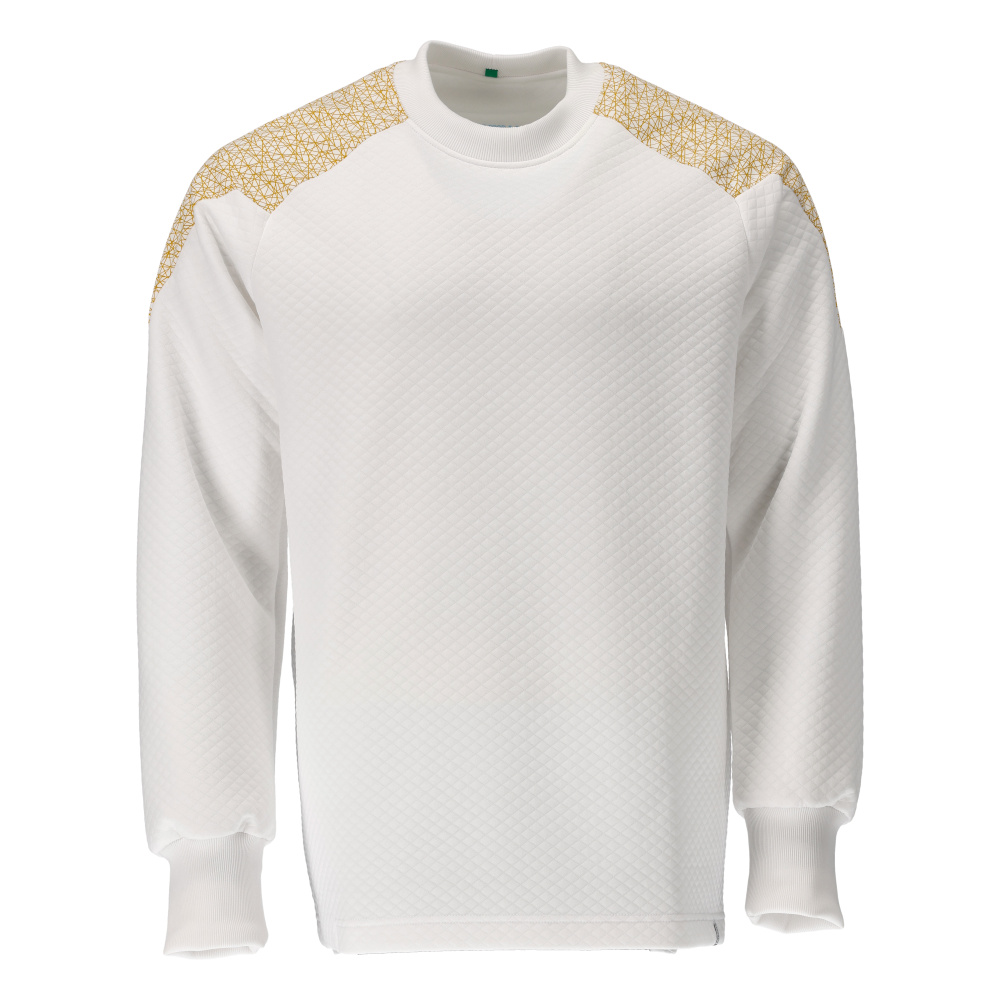 Sweatshirt FOOD & CARE Weiß/Currygelb 3XL