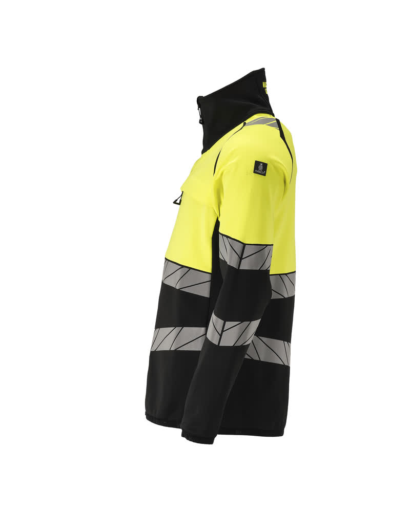 Fleecejacke ACCELERATE SAFE Schwarz/Hi-vis Gelb L