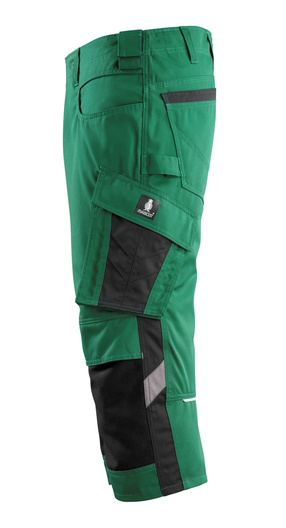 Dreiviertel-Hose mit Knietaschen UNIQUE Grün/Schwarz C47