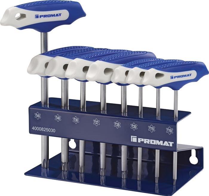 Schraubendrehersatz mit Quergriffen TX10 - TX45 8-teilig PROMAT