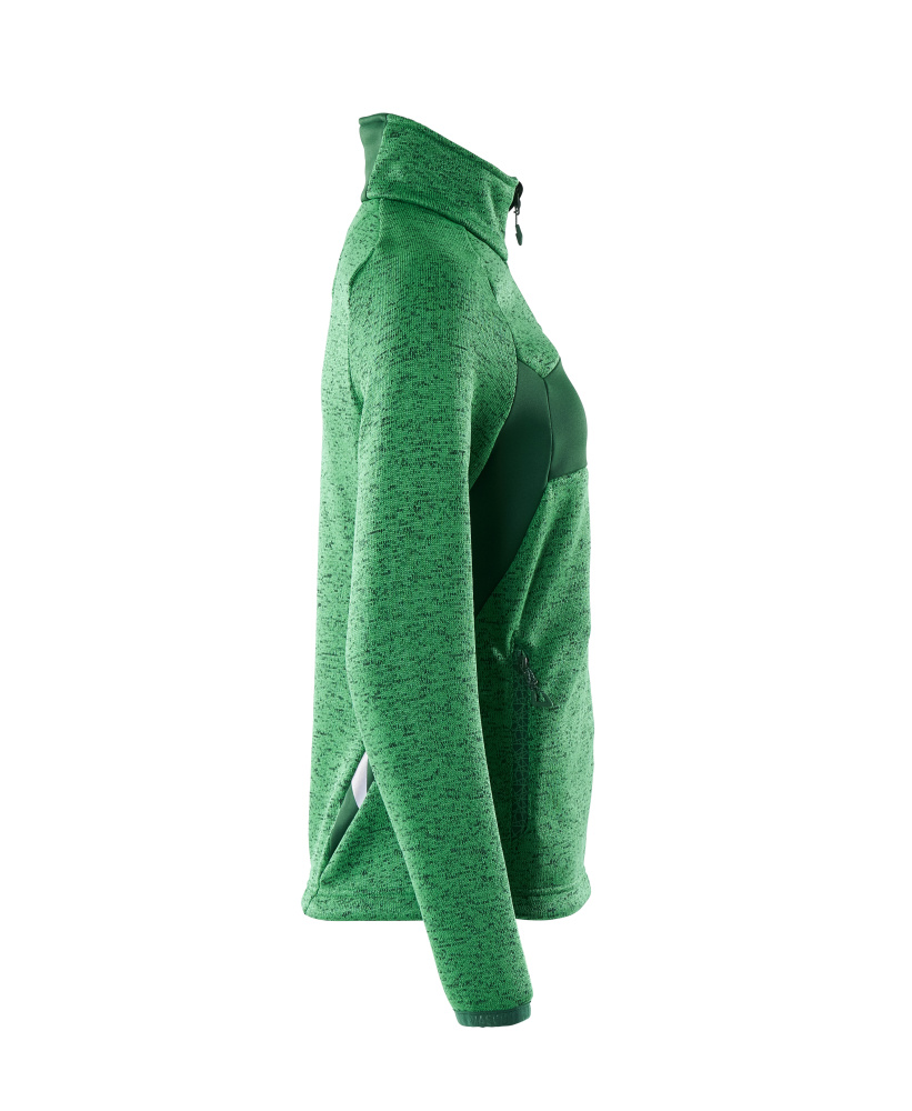 Damen-Passform Strickpullover mit Reißverschluss ACCELERATE Grasgrün/Grün S