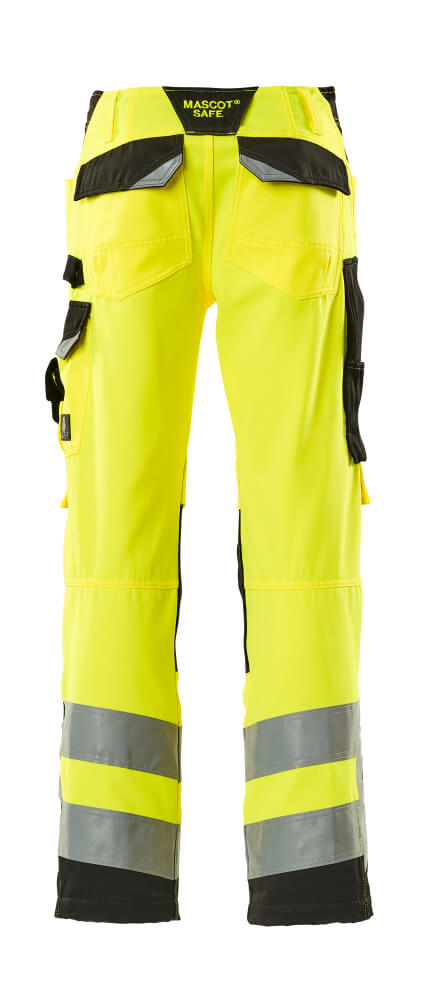 Hose mit Knietaschen SAFE SUPREME Hi-vis Gelb/Schwarz 82C46