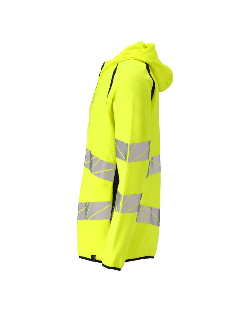 Kapuzenpullover mit Reißverschluss ACCELERATE SAFE Hi-vis Gelb/Schwarzblau XS