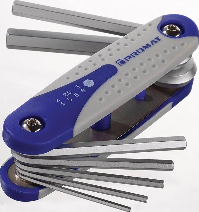 Schraubendrehersatz 7-teilig Handklapphalter SW 2 - 8 mm S2-Stahl PROMAT