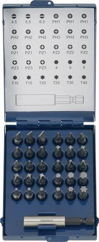 Bitsortiment 31-tlg.Schlitz/PH/PZD/TX m.Magnet u.Spreng-Ri TECWERK
