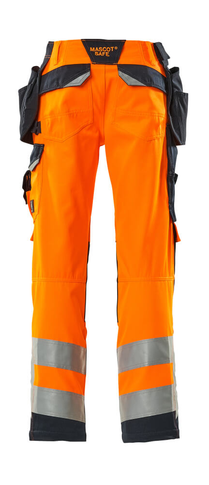 Hose mit Hängetaschen SAFE SUPREME Hi-vis Orange/Schwarzblau 82C48