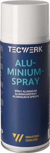 Aluminiumspray b.+300GradC (kurzzeitig) mattsilber 400ml Spraydose TECWERK