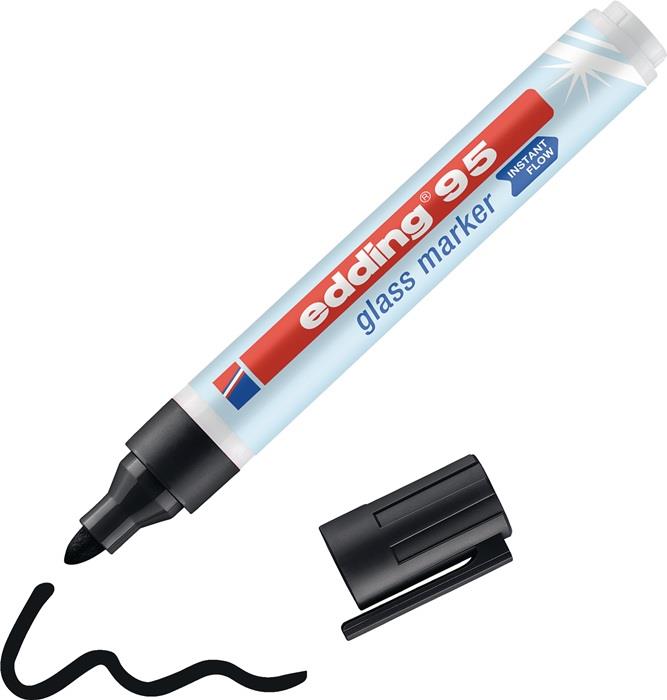 Glasmarker 95 Strichbreite 1,53 mm Rundspitze schwarz
