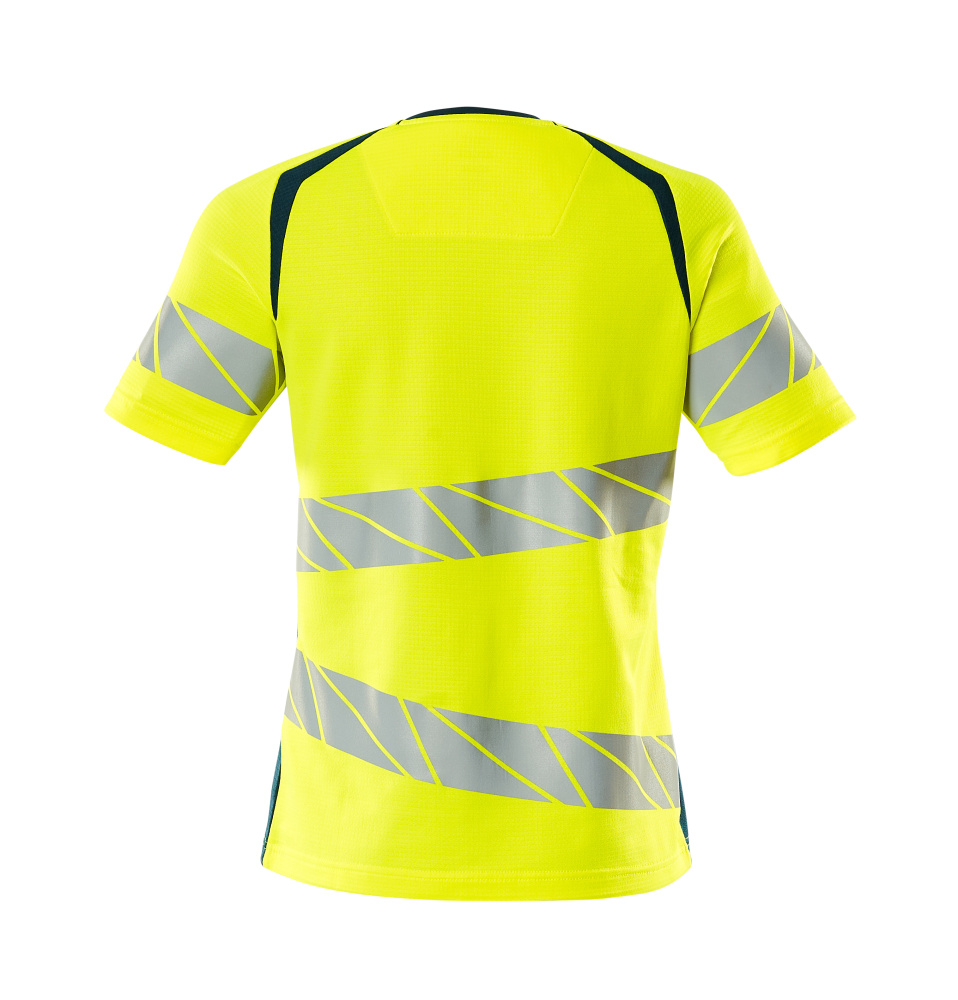 Damen-Passform T-Shirt ACCELERATE SAFE Hi-vis Gelb/Dunkelpetroleum 5XLONE