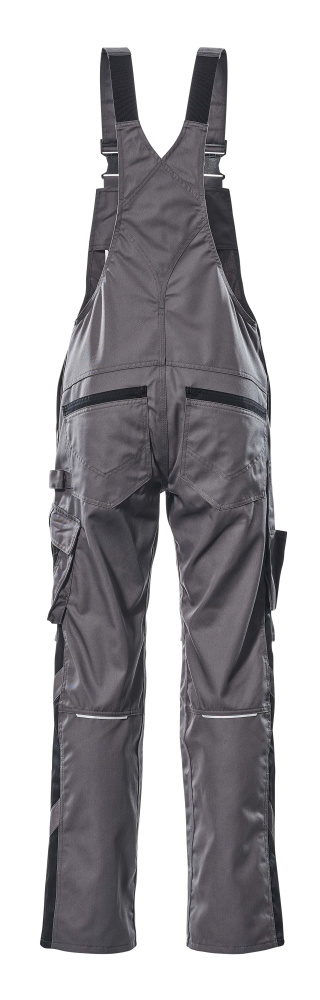 Latzhose mit Knietaschen UNIQUE Anthrazit/Schwarz 76C48