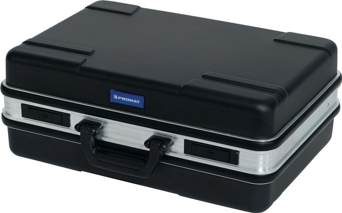 Schalenkoffer B490xT188xH365mm mit Werkzeugtaschen 24,5 l ABS-Kunststoff Alu-Rahmen PROMAT