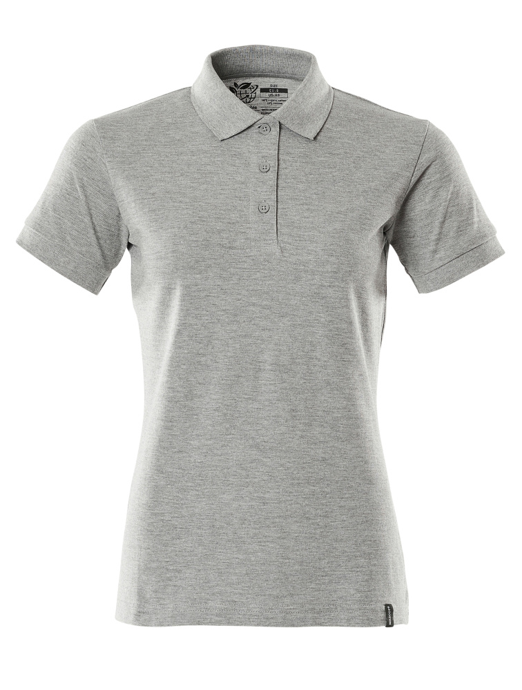 Damen-Passform Polo-Shirt CROSSOVER Grau-meliert 3XLONE