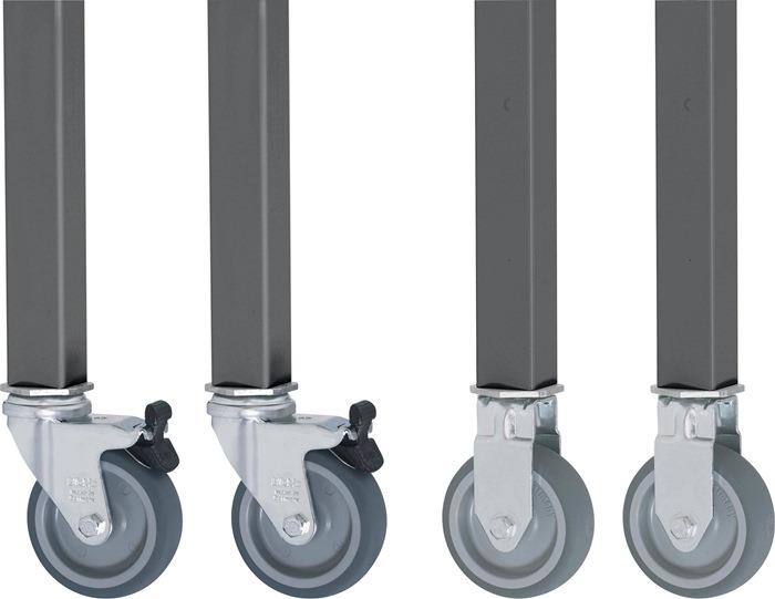 Rollensatz RollenØ 80 mm 2 Bock-/2 Lenkrollen mit Feststeller Arbeitstische 9000 425 480-9000 425 487