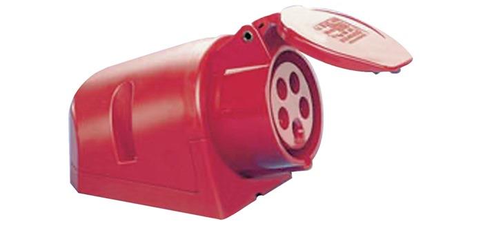 CEE Wanddose Steckerstellung 6 h mit Klappdeckel IP44 16 A