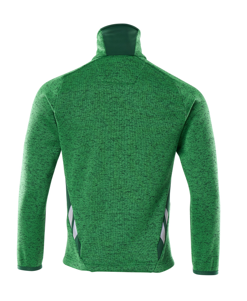 Strickpullover mit Reißverschluss ACCELERATE Grasgrün/Grün XL
