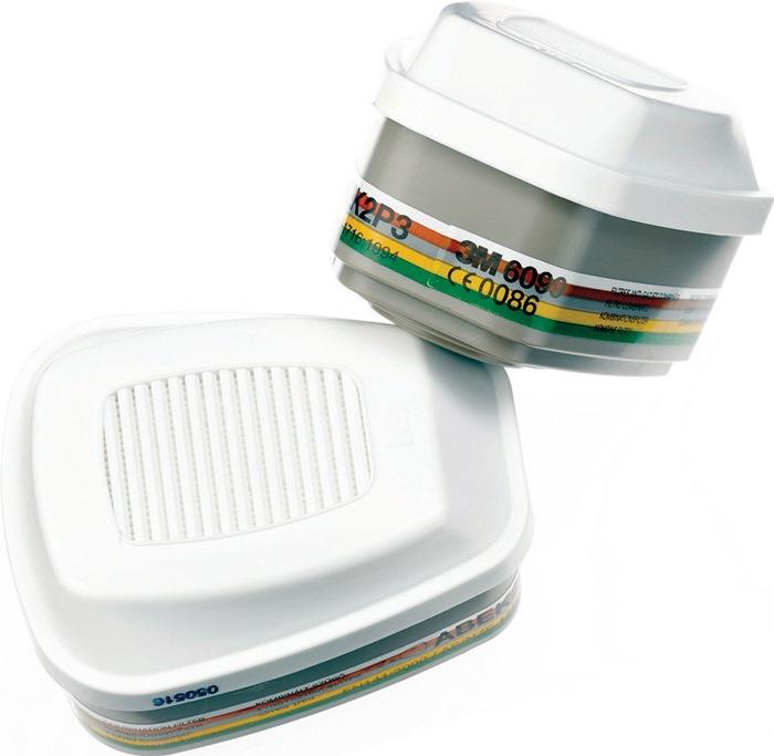 Gas und Kombifilter f. Serie 6000 (nur für Vollmasken) organische Dämpfe, anorganische und saure Gase, Ammoniak und Derivate, Quecksilberdämpfe und Formaldehyde und feste und flüssige Partikel (Werks-Bez. 6099) A2 B2 E2 K2 Hg P3R + Formaldehyd