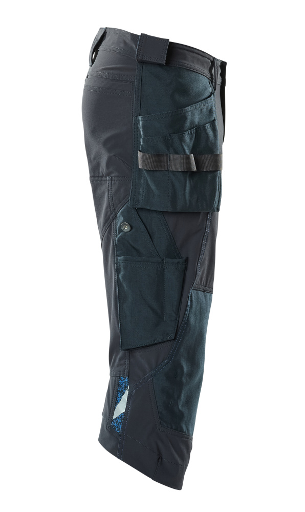 Dreiviertel-Hose mit Hängetaschen ACCELERATE Schwarzblau C44
