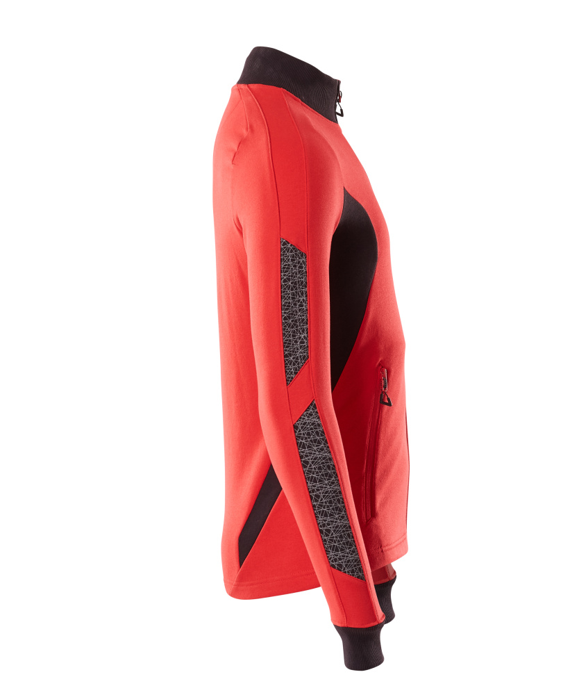 Sweatshirt mit Reißverschluss ACCELERATE Verkehrsrot/Schwarz 3XLONE