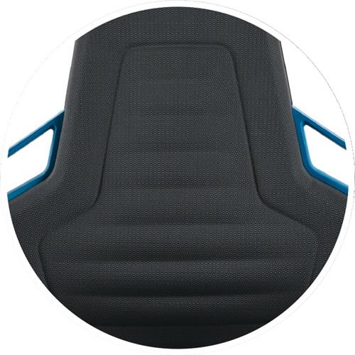 Arbeitsdrehstuhl Nexxit Bodengleiter Grifffarbe blau Integralschaum schwarz