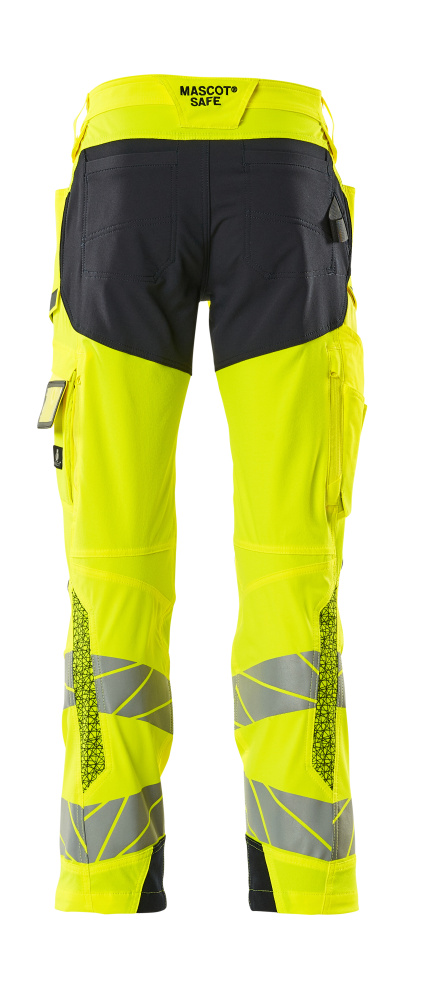 Hose mit Knietaschen ACCELERATE SAFE Hi-vis Gelb/Schwarzblau 90C48