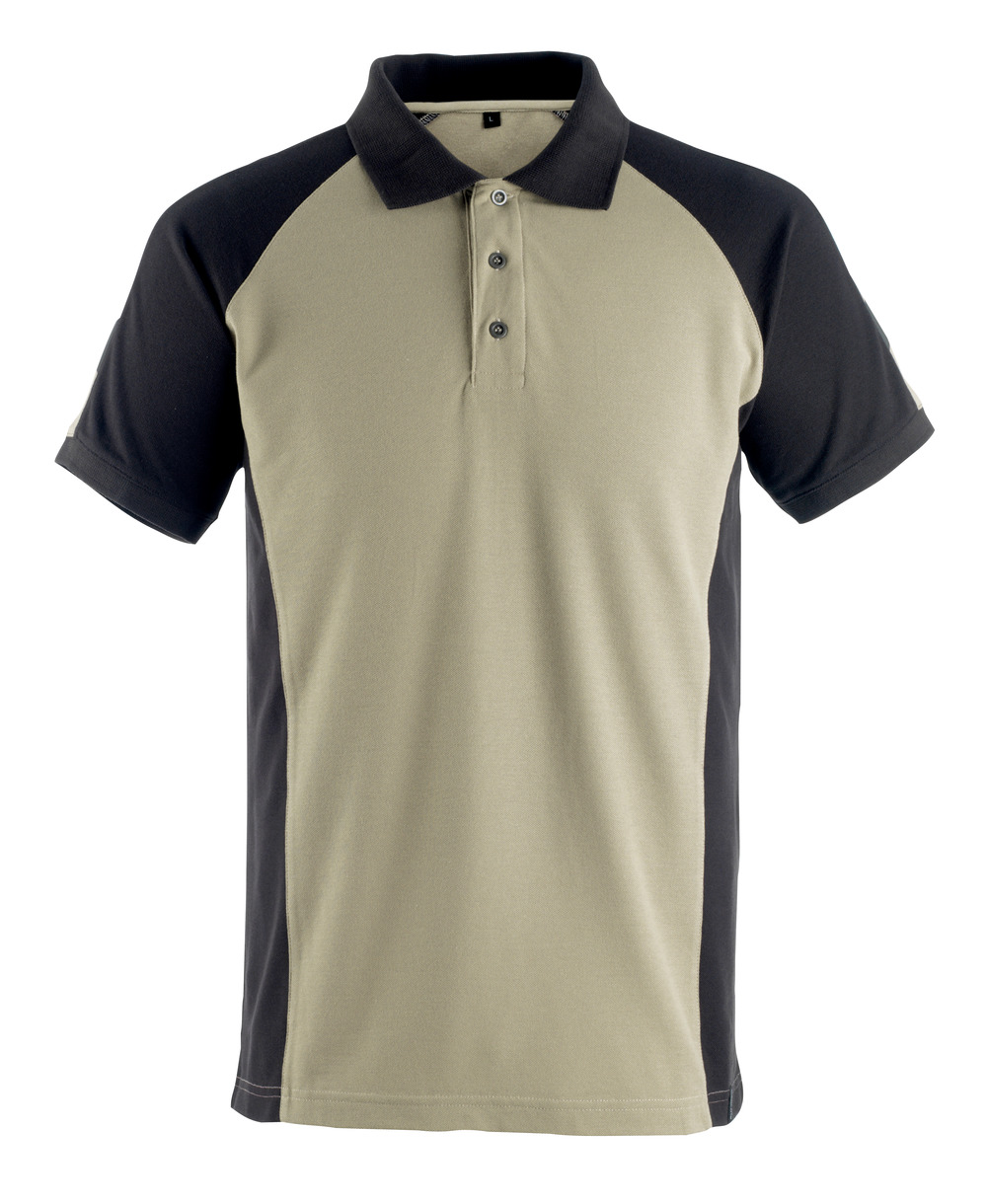 Polo-Shirt UNIQUE Hellkhaki/Schwarz L