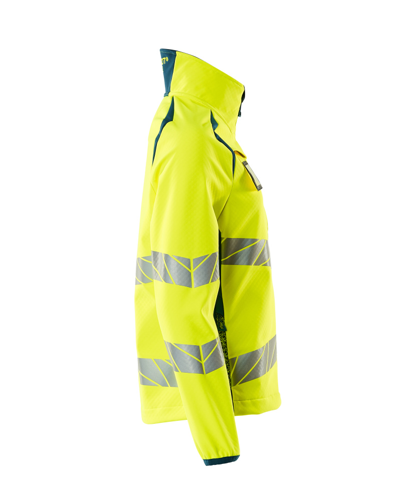 Damen-Passform Softshelljacke ACCELERATE SAFE Hi-vis Gelb/Dunkelpetroleum 5XL