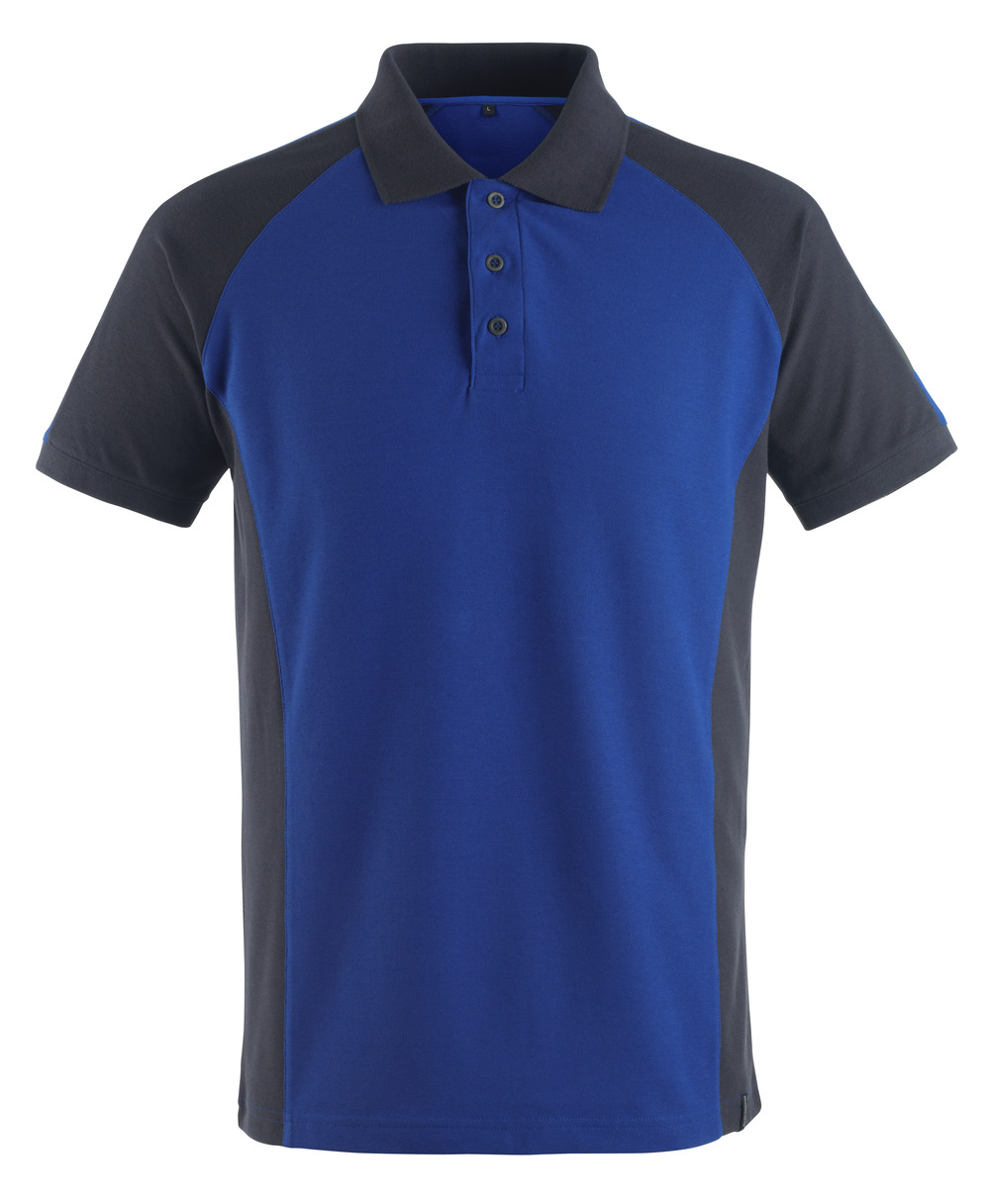 Polo-Shirt UNIQUE Kornblau/Schwarzblau L