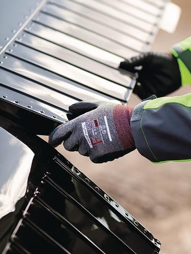 Schnittschutzhandschuhe LeiKaFlex® CUT 1680 ESD Gr.10 grau/schwarz/rot meliert
