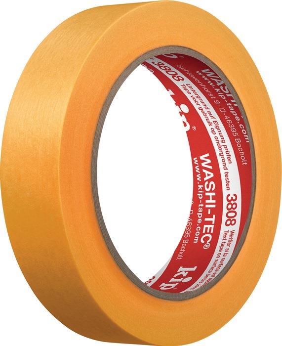 Abdeckband 3808 WASHI TEC® Premium Goldkrepp® glatt orange Rolle 18 mm