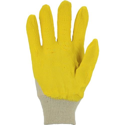 Handschuhe Gr.10 gelb I PSA I Baumwolle m.Latex ASATEX