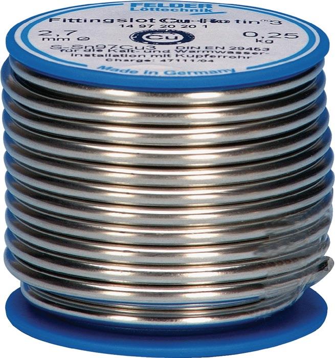 Fittingslot Cu-Rotin®3 2,7 mm 250 g S-Sn97Cu3 FELDER