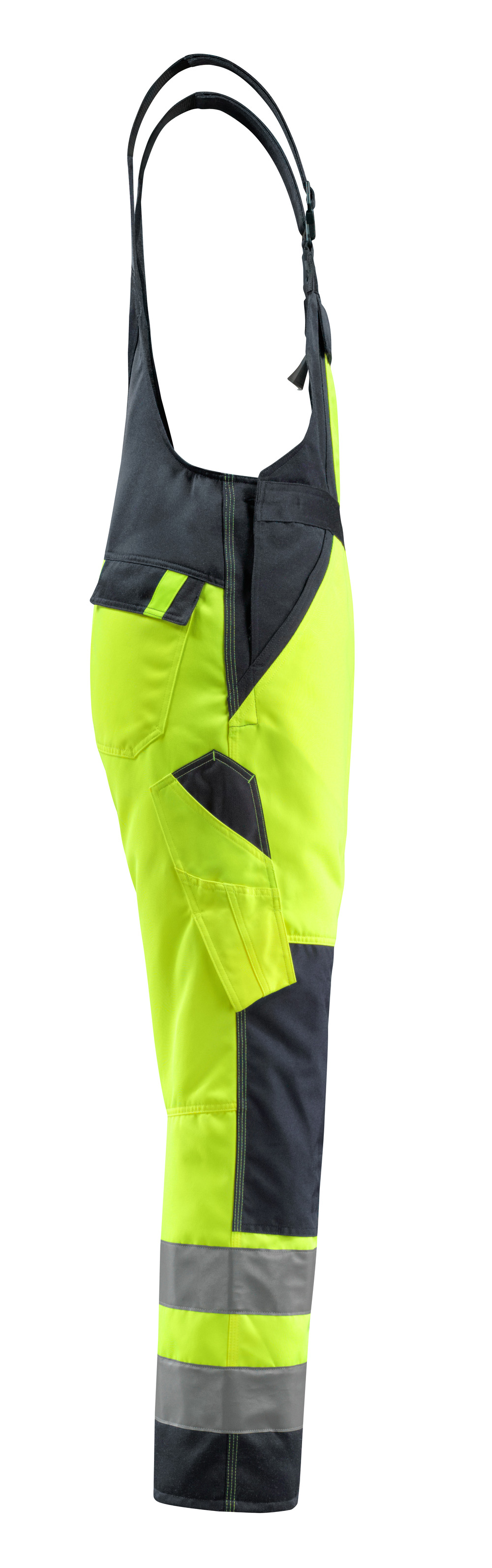 Latzhose mit Knietaschen SAFE LIGHT Hi-vis Gelb/Schwarzblau 82C62