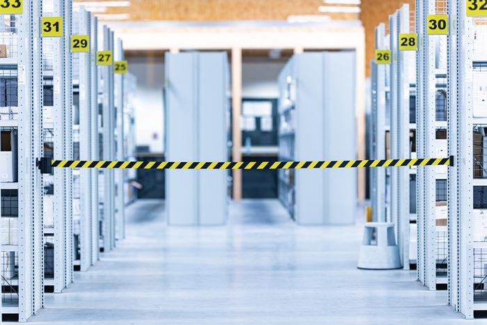 Gurtkassette zur Wandmontage 12 m rot/weiß