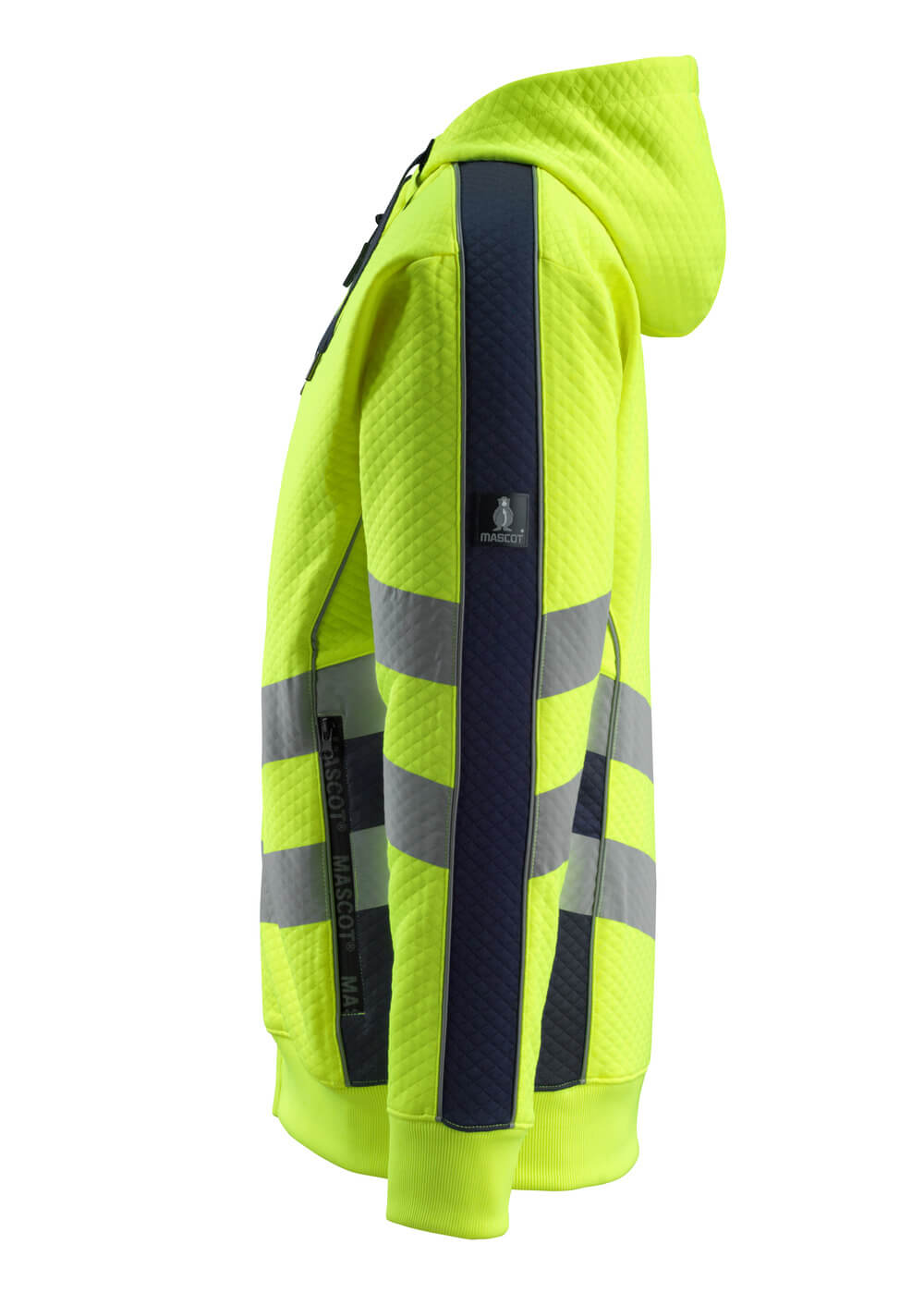 Kapuzensweatshirt mit Reißverschluss SAFE SUPREME Hi-vis Gelb/Schwarzblau 2XL
