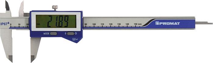 Messschieber DIN 862 IP67 150 mm digital mit Feststellschraube eckig PROMAT