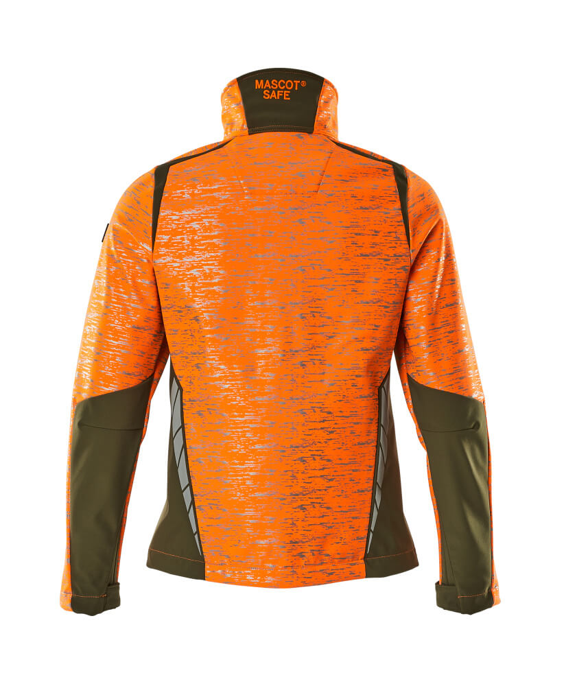 Damen-Passform Softshelljacke ACCELERATE SAFE Hi-vis Orange/Moosgrün 2XL