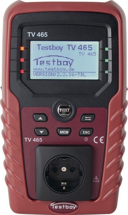Gerätetester TV 465 pro mit Schutzleiter- / Isolationswiderstand L230xB130xH70mm TESTBOY