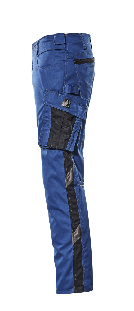 Hose mit Schenkeltaschen UNIQUE Kornblau/Schwarzblau 82C50