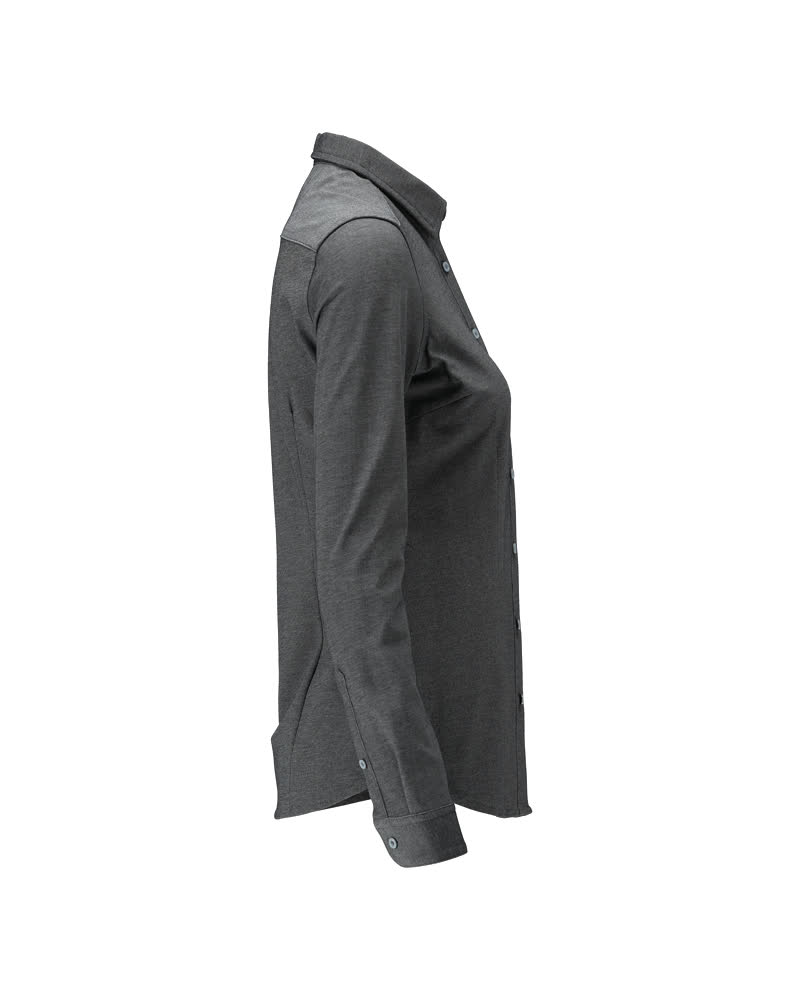Damen-Passform Hemd FRONTLINE Dunkelanthrazit/Hellgrau-meliert 34
