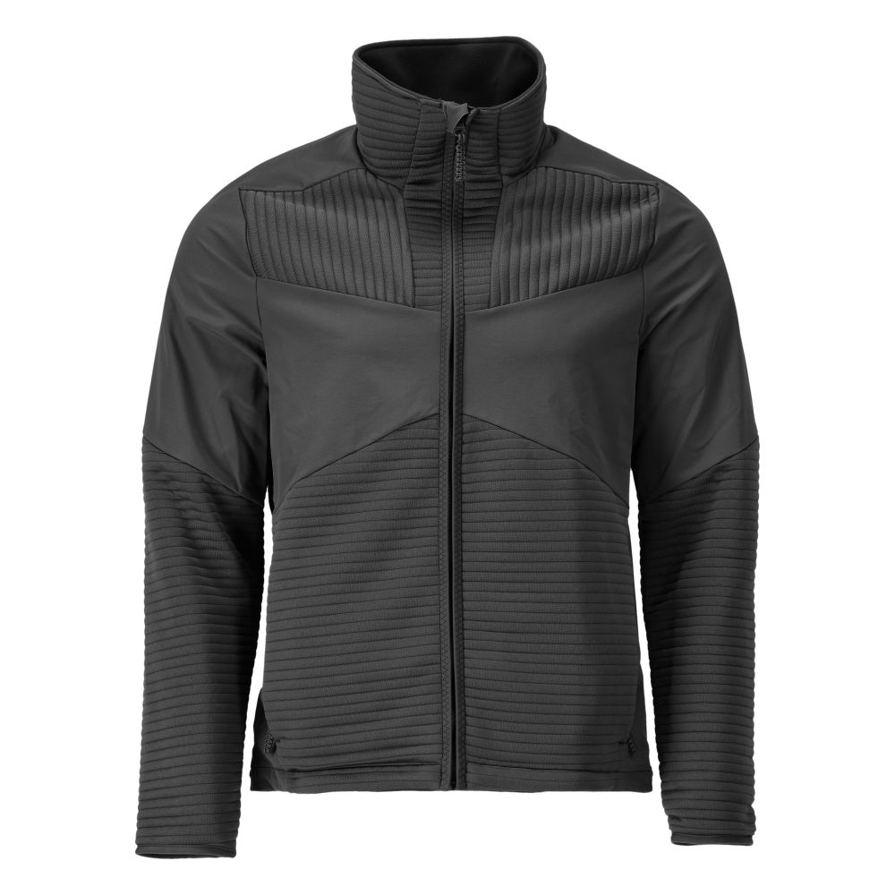 Fleecepullover mit Reißverschluss und Futter CUSTOMIZED Schwarz M