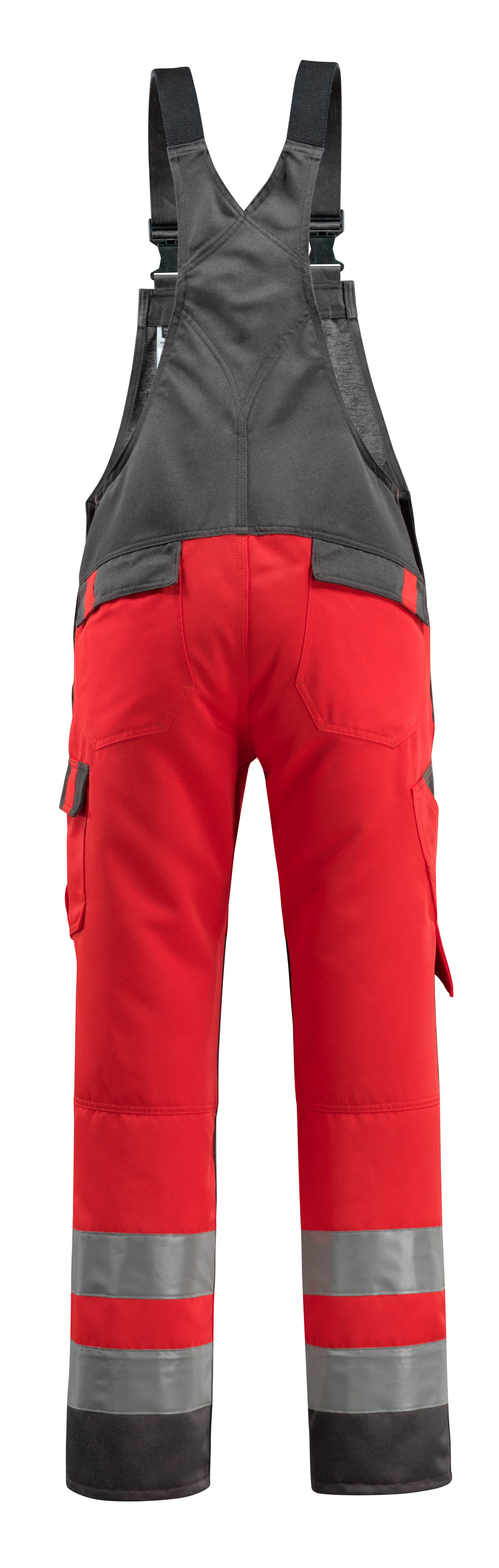 Latzhose mit Knietaschen SAFE LIGHT Hi-vis Rot/Dunkelanthrazit 82C62
