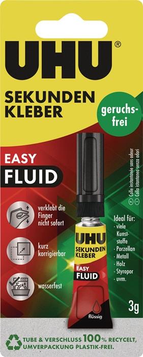 Sekundenkleber EASY-FLUID geruchsfrei 3 g farblos Tube UHU