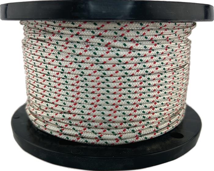 Anwerfseil weiß KF grün/rot mit ME 3 mm