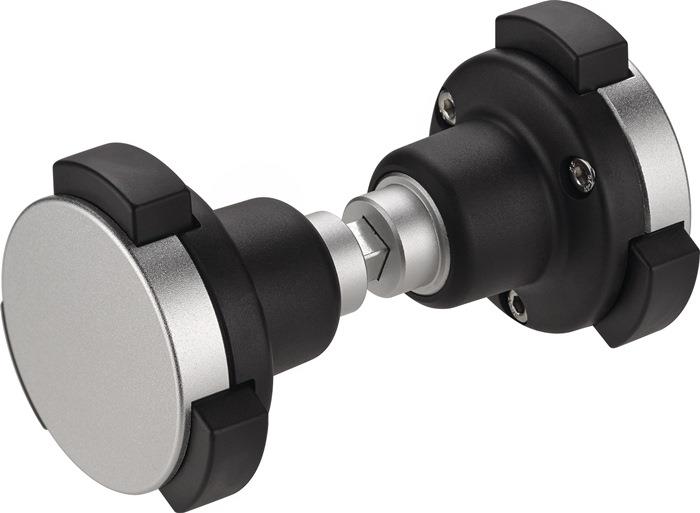 Knopfdrückerpaar 490GN / KIDLOC Material Aluminium und Kunststoff drehbar Vierkant 8 mm AMF